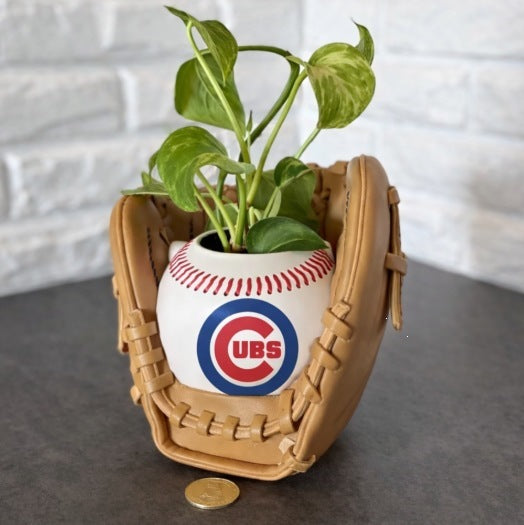 Baseball glove planter