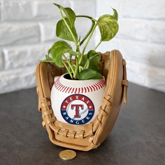 Baseball glove planter