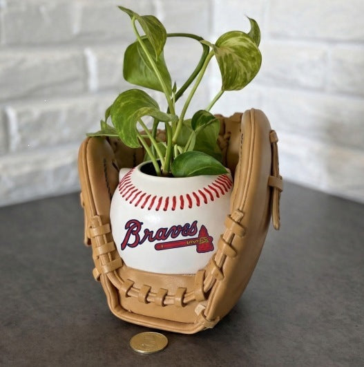 Baseball glove planter