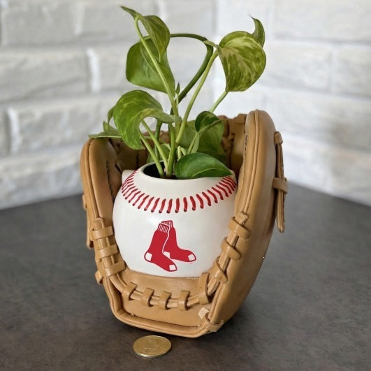 Baseball glove planter