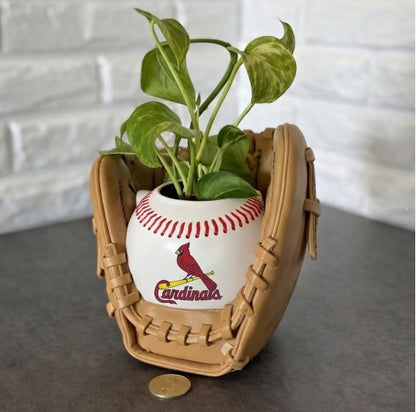 Baseball glove planter