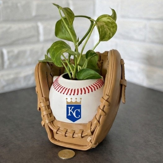 Baseball glove planter
